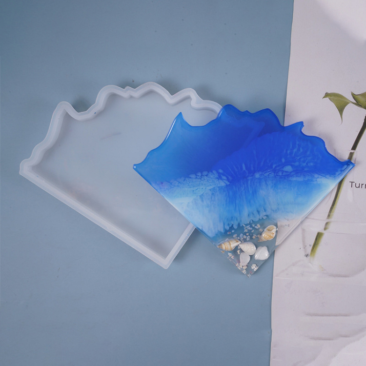 DIY Crystal Epoxy Mold Irregular Table Setting Coaster Splicing Jewelry Decoration Mirror Silicone Mold